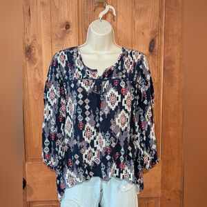 Mossimo Supply Co. Multicolor‎ Patterned Blouse